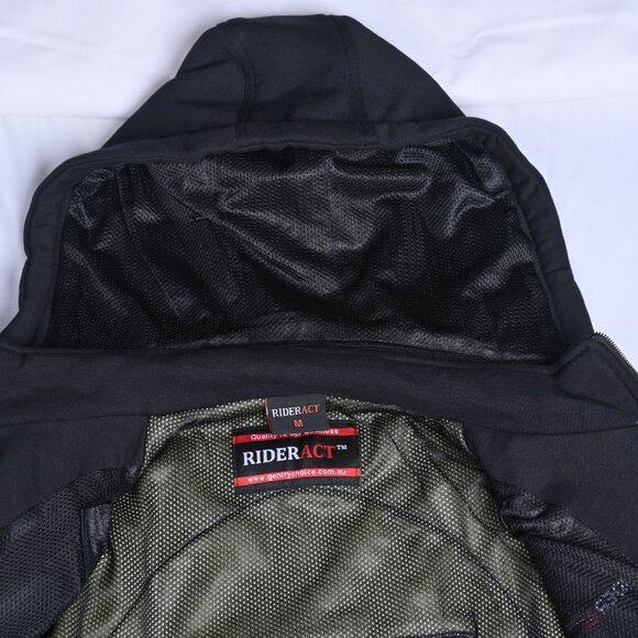 RIDERACT Black Mens Hoodie Motorbike Hoodie with Armors Size 3XL Best Summer - Picture 4 of 10